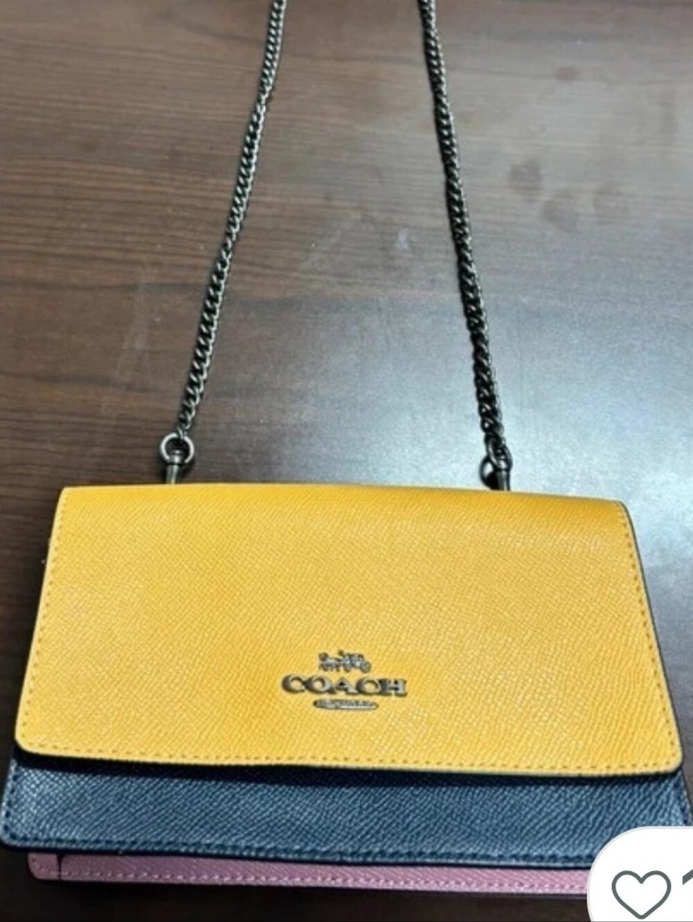 Coach Colorblock Leather Crossbody - Yellow, Blue, Pink